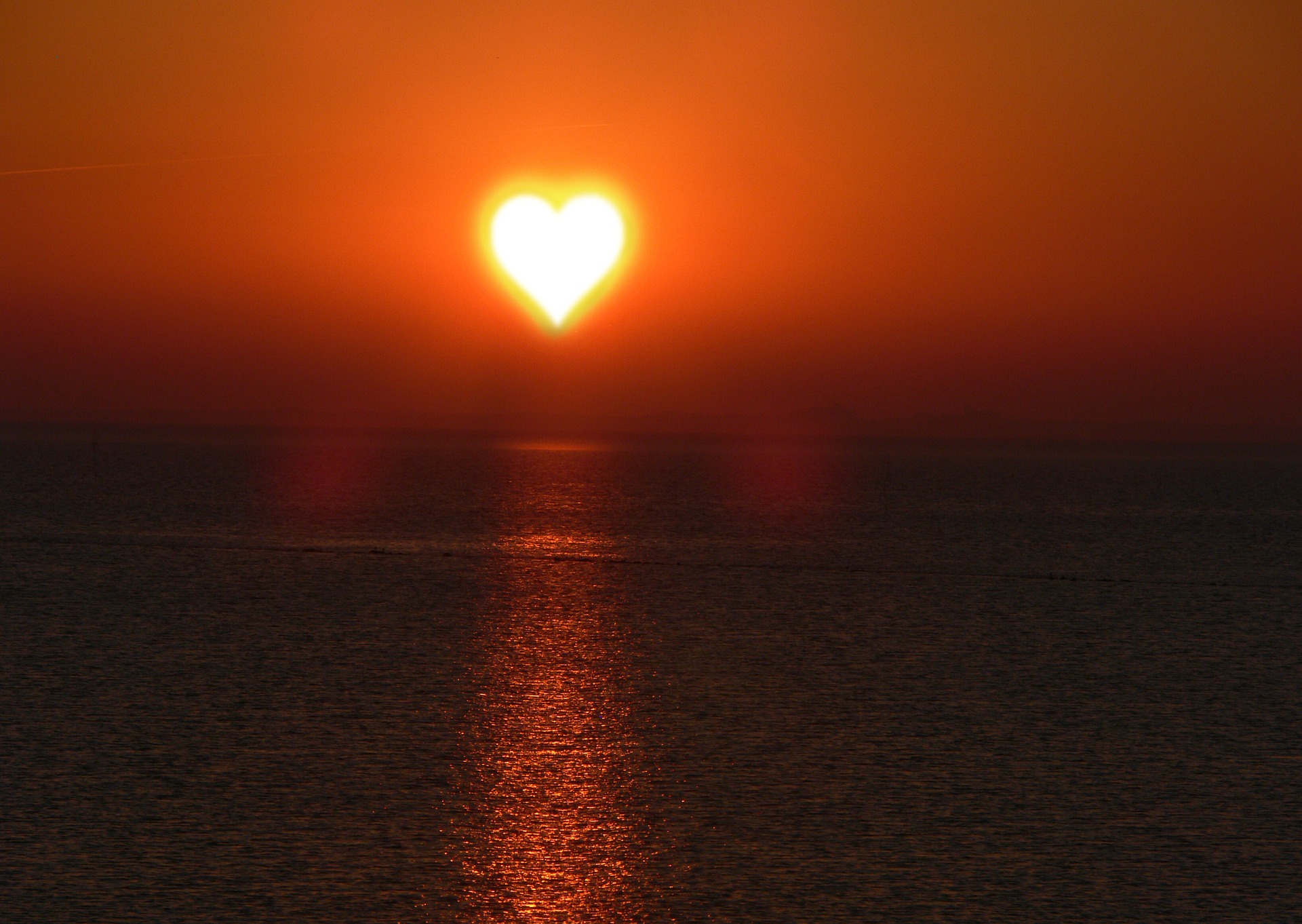 sun in the form heart